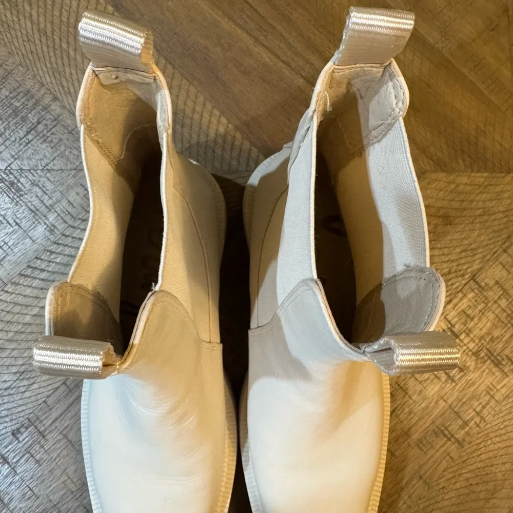 Sam Edelman Modern Ivory “Laguna” Chunky Sole Chelsea Boots Women’s Size 8 - Picture 12 of 16